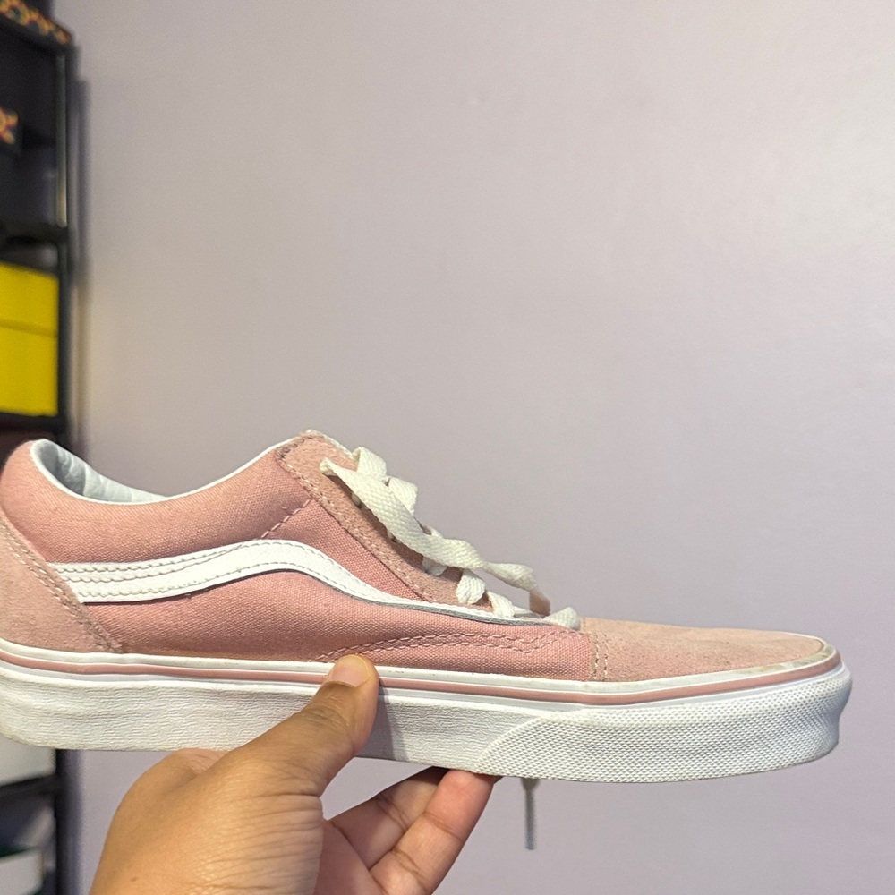 Vans Pink and White Women's Sneakers